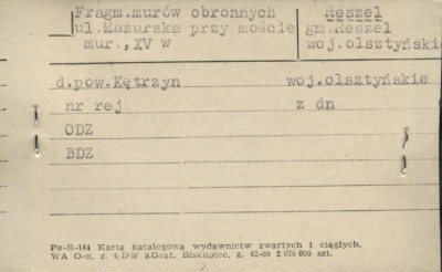 fragm. murów obronnych przy moście, skan 1