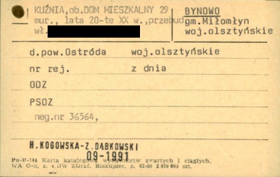 kuźnia, ob. dom mieszkalny, skan 1