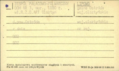 zespół pałacowo-folwarczny - dom, skan 1