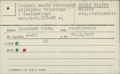 odcinki murów obronnych, skan 1