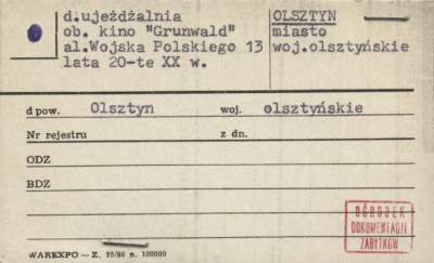 ujeżdżalnia, ob. kino Grunwald, skan 1