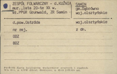 zespół folwarczny - d. kuźnia, skan 1