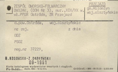 dwojak, ob. dom - zespół dworsko-folwarczny, skan 1