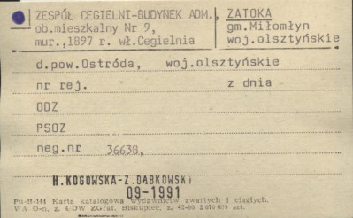 budynek administracyjny, ob. mieszkalny - zespół cegielni, skan 1