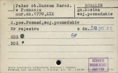pałac, ob. Muzeum Narod. w Poznaniu, skan 1
