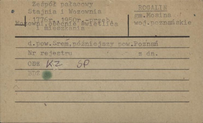 stajnia pałacowa i wozownia, ob. świetlica i mieszkania, skan 1