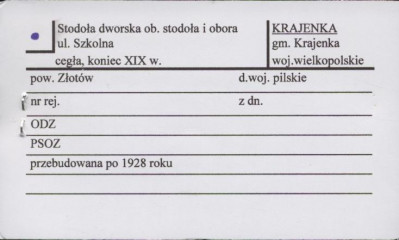 stodoła dworska, ob. stodoła i obora, skan 1