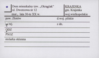 dom mieszkalny tzw. Okrąglak, skan 1