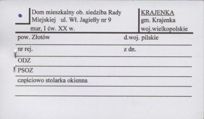 dom mieszkalny, ob. siedziba Rady Miejskiej, skan 1