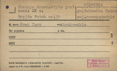 chałupa kryta gontem, skan 1