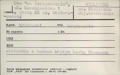 dom na Goryczowskim, skan 1