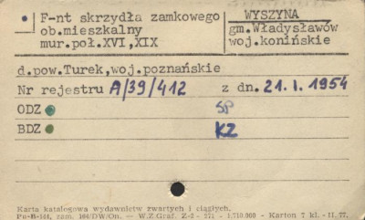 pozostałości zamku - f-nt skrzydła zamkowego, ob. mieszkalny, skan 1
