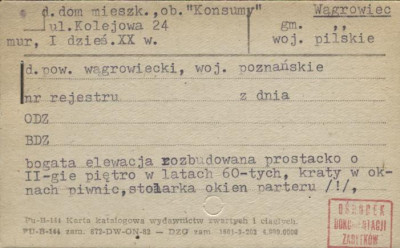 dom mieszkalny, ob. Konsumy, skan 1