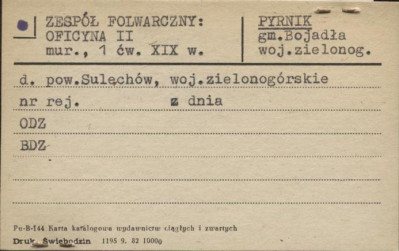 zespół folwarczny: oficyna II, skan 1