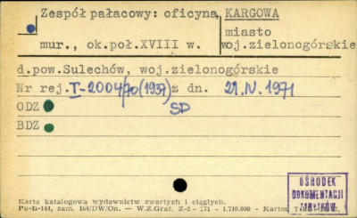 zespół pałacowy - oficyna, skan 1