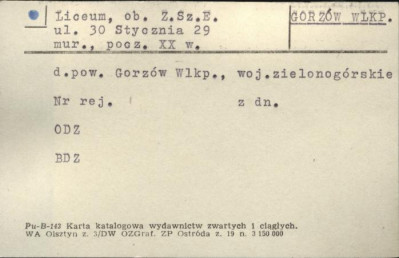 liceum, ob. Z. Sz. E., skan 1