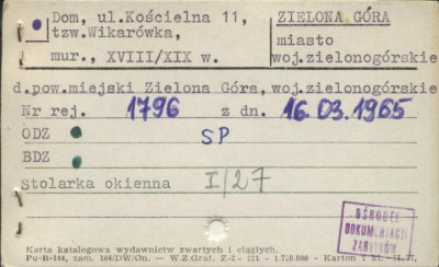 dom, tzw. wikarówka, skan 1