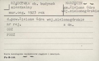 rządcówka ob. budynek mieszkalny, skan 1