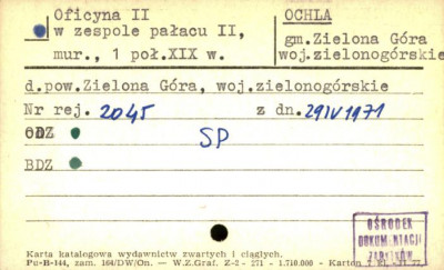 oficyna II w zespole pałacu II, skan 1
