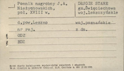 pomnik nagrobny J. A. Nieżychowskich, skan 1