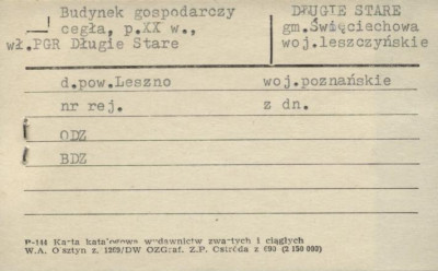 budynek gospodarczy, owczarnia na terenie PGR, skan 1