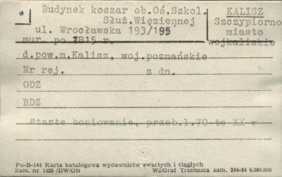 budynek koszar, ob. oś. szkol. służ. więziennej, skan 1