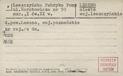 Leszczyńska Fabryka Pomp, skan 1