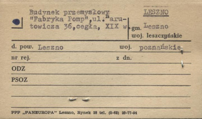 budynek przemysłowy Fabryka Pomp, skan 1