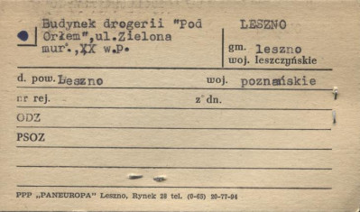 budynek drogerii Pod Orłem, skan 1