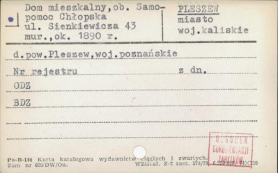 dom mieszkalny, ob. Samopomoc Chłopska, skan 1