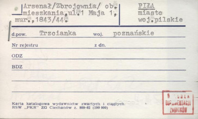 arsenał (zbrojownia). ob. mieszkania, skan 1