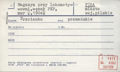 magazyn przy lokomotywowni, węzeł PKP, skan 1