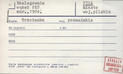 noclegownia - węzeł PKP, skan 1