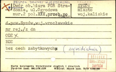 dwór, ob. biura PGR Stradomia, skan 1