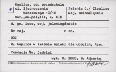 kaplica, ob. przedszkole, skan 1