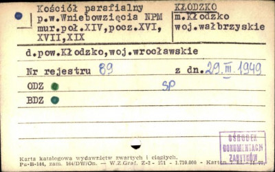 kościół par. pw. Wniebowzięcia Najświętszej Maryi Panny, skan 1