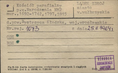 kościół par. pw. Narodzenia Najświętszej Maryi Panny, skan 1