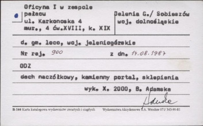 oficyna I w zespole pałacu, skan 1