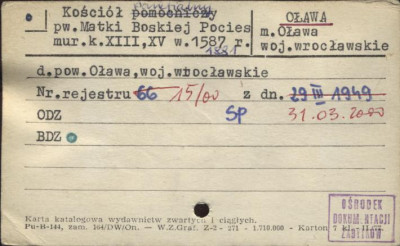 kościół par. pw. Matki Boskiej Pocieszenia, skan 1