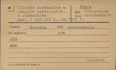 oficyna mieszkalna w zespole pałacowo-parkowym z folwarkiem, skan 1