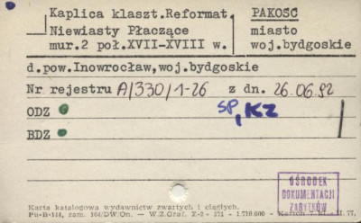 kaplica Niewiasty Płaczące - zespół klasztorny reformatów (kalwaria), skan 1