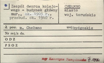 zespół dworca kolejowego - budynek główny, skan 1