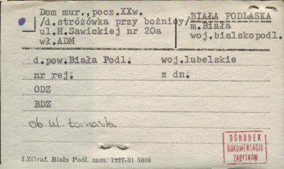 dom (d. stróżówka przy bożnicy), skan 1