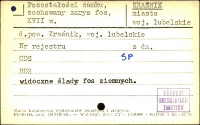 pozostałości zamku, zachowywany zarys fos, skan 1