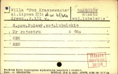 willa Pod Kraszewskim, skan 1