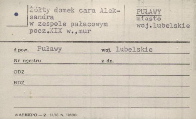 żółty domek cara Aleksandra, skan 1