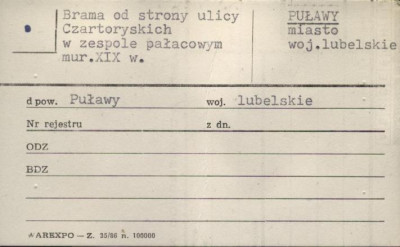 brama od strony ulicy Czartoryskich, skan 1