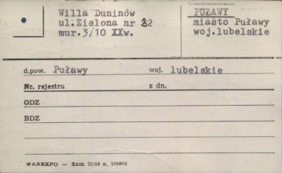 willa Duninów, skan 1
