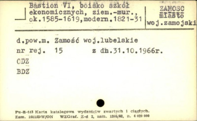 bastion VI, boisko szkół ekonomicznych, skan 1