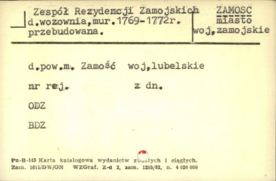 zespół rezydencji Zamojskich, d. wozownia, skan 1